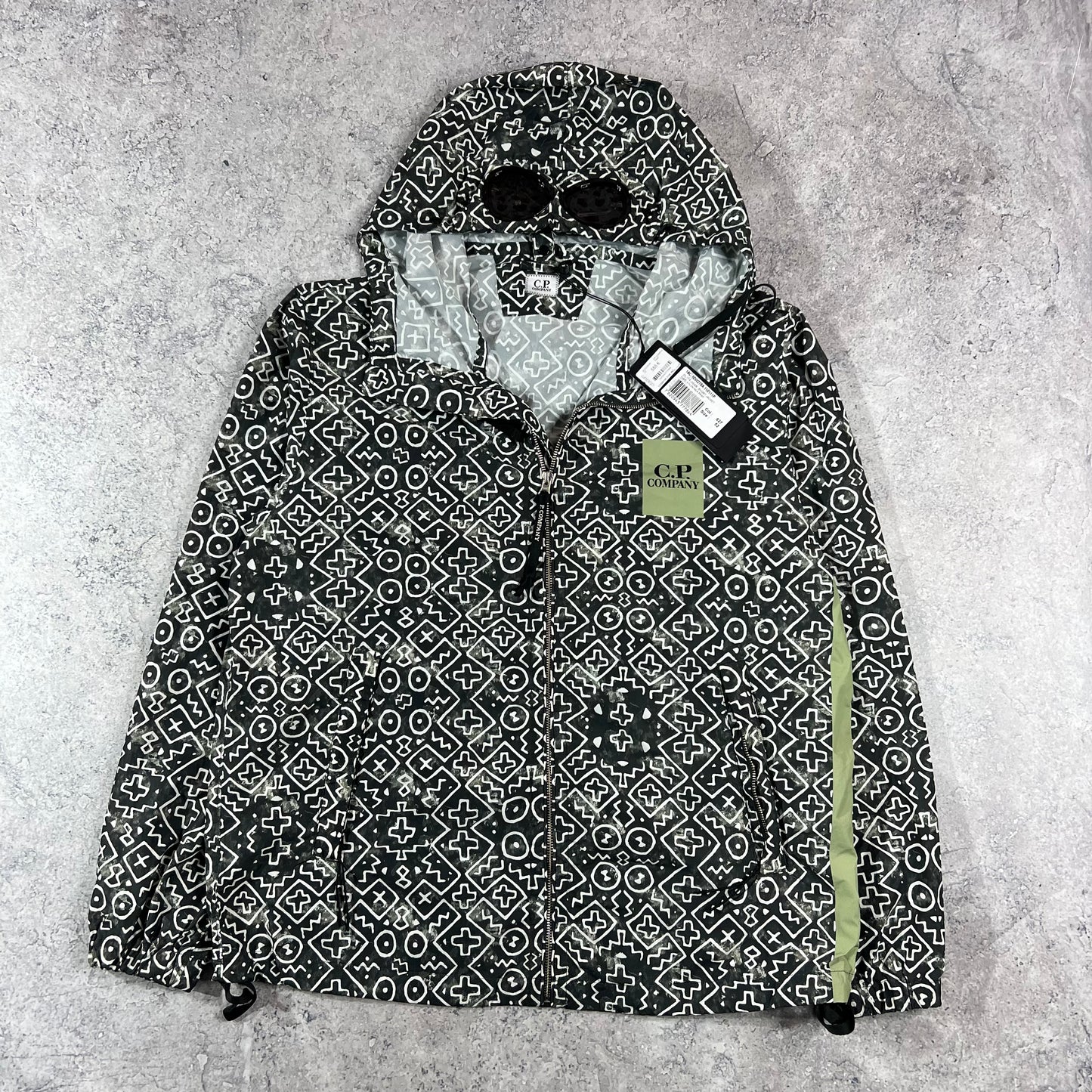 CP Company Flatt Nylon Bogolan Goggle Jacket 52 XL 24.5” BNWT
