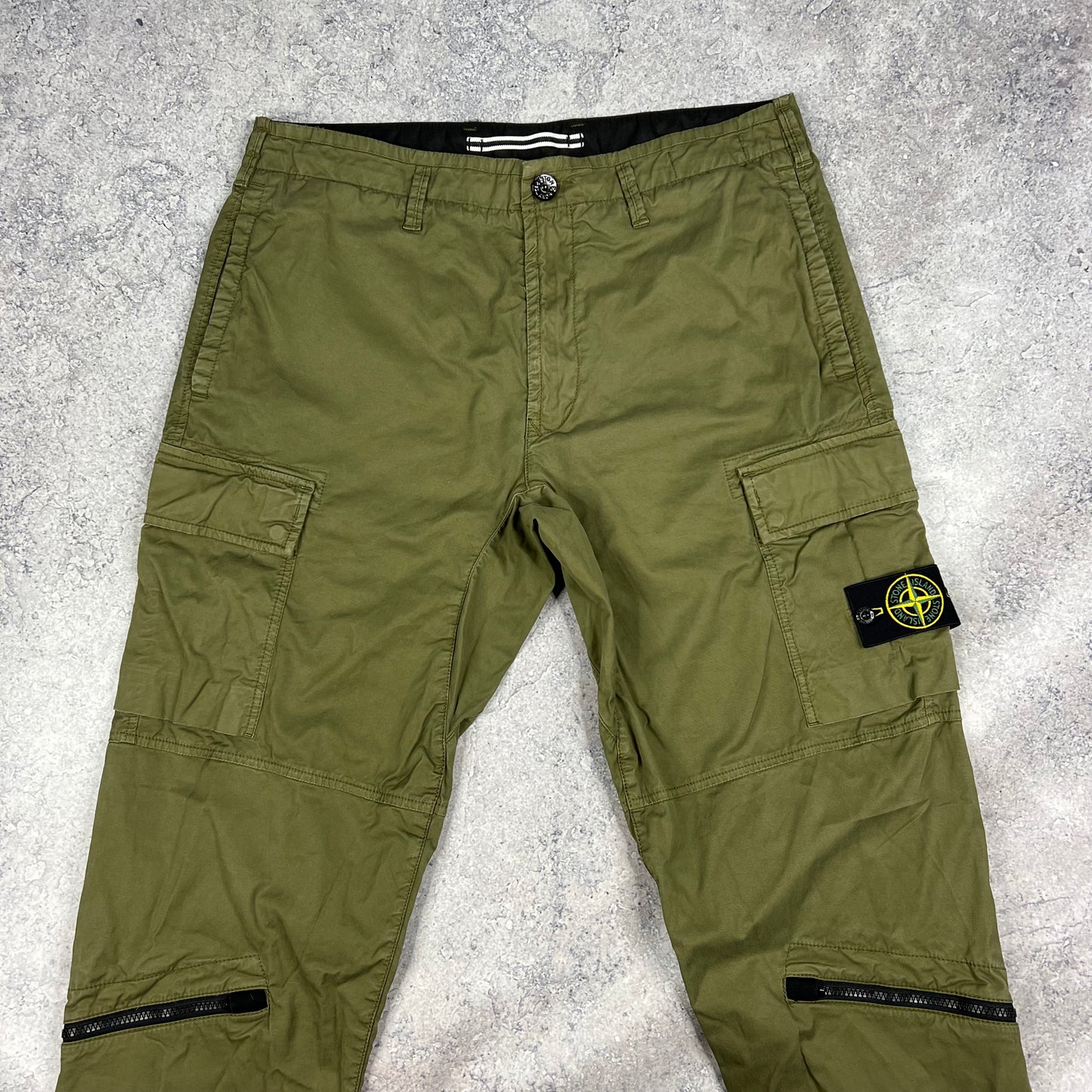 Stone Island Khaki Cargo Trousers W34”
