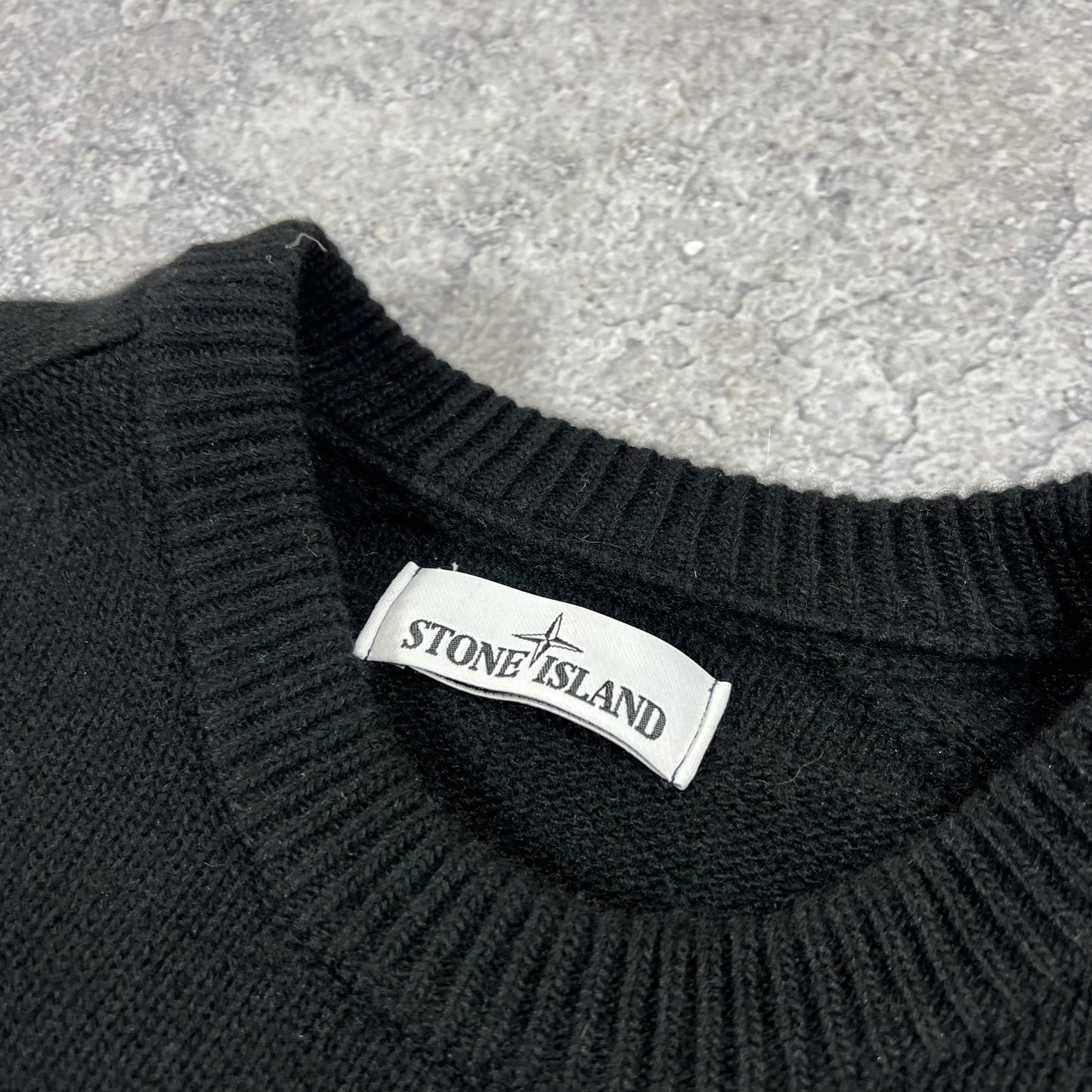 Stone Island Black Knit Jumper Large 21.75”