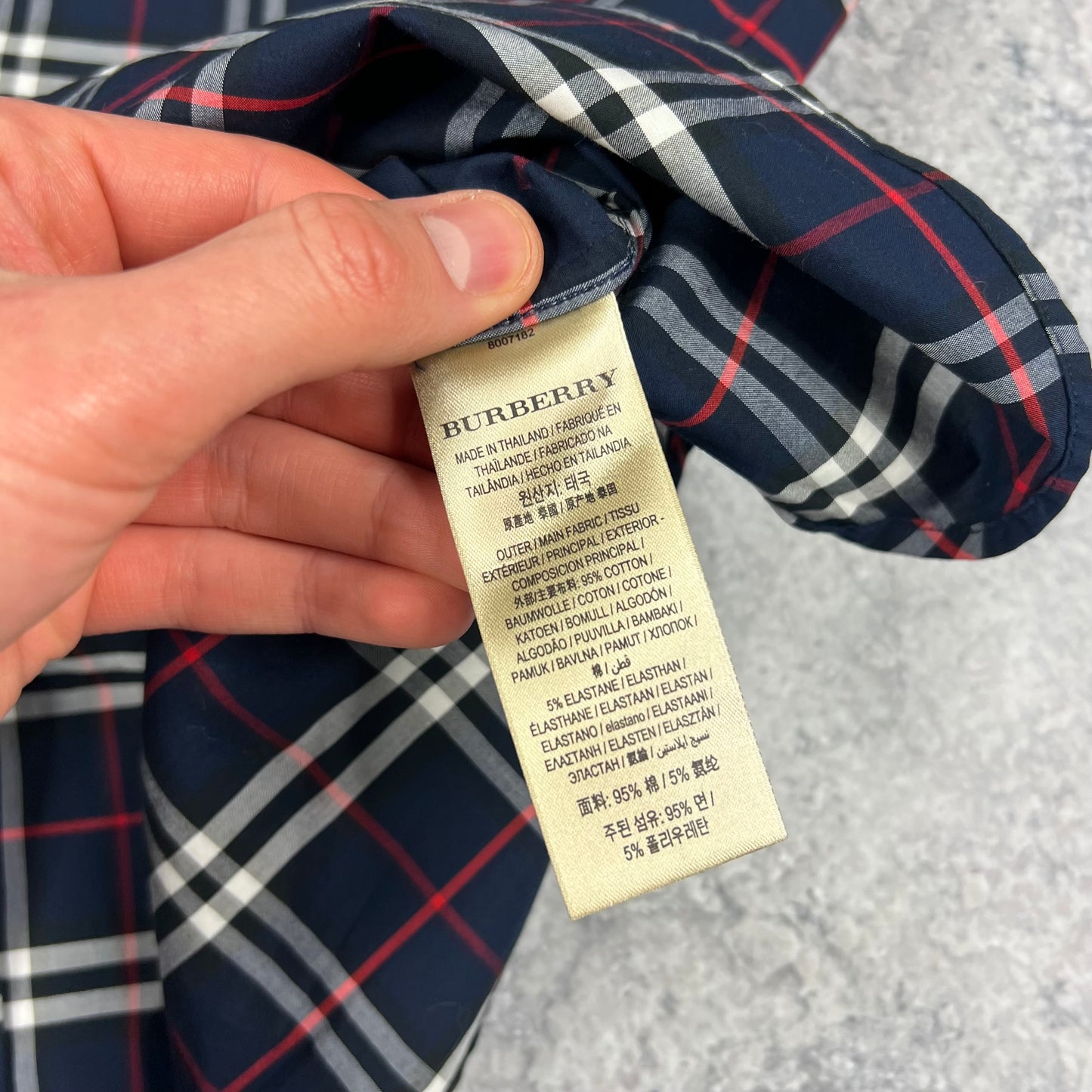 Burberry Navy S/S Shirt XL 24.5”