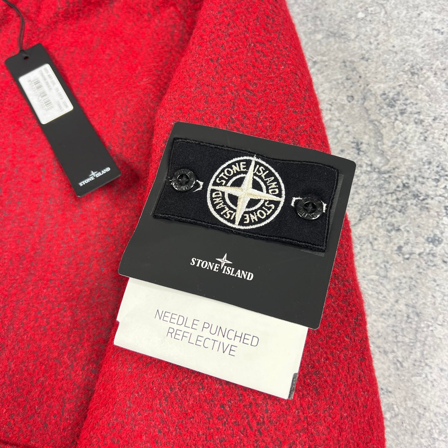 Stone Island Red Needle Punched Reflective Jacket XL 24.5” BNWT