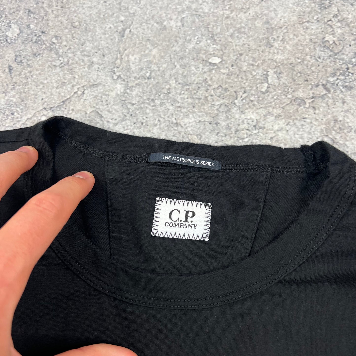 CP Company Black Metropolis T-Shirt 3XL 24.5”