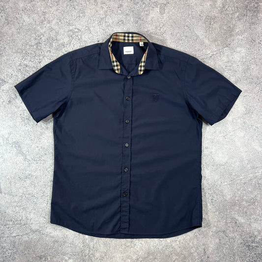 Burberry Navy Shirt XL 23.5”
