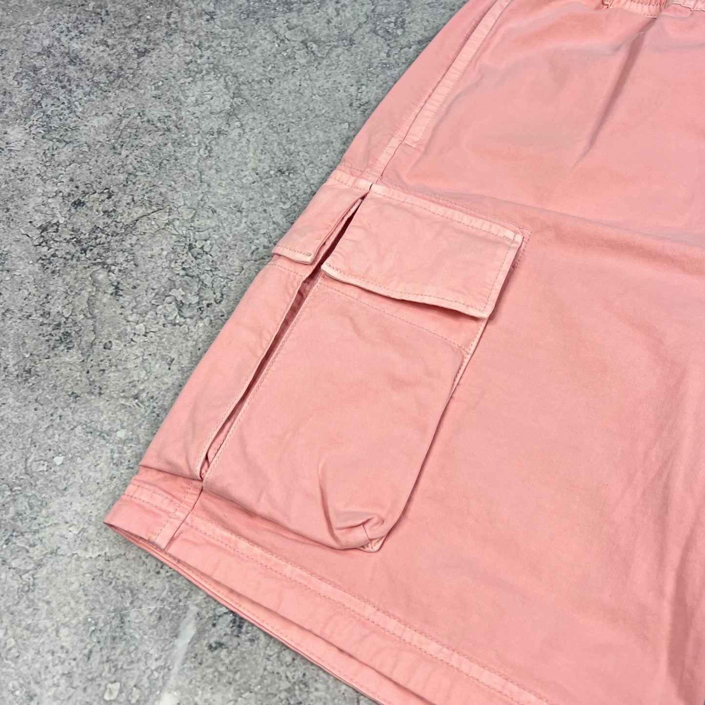 Stone Island Pink Patch Cargo Shorts W30-31”