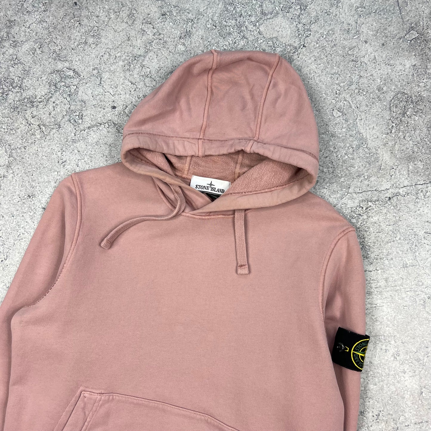 Stone Island Pink Hoodie Small 20.5”