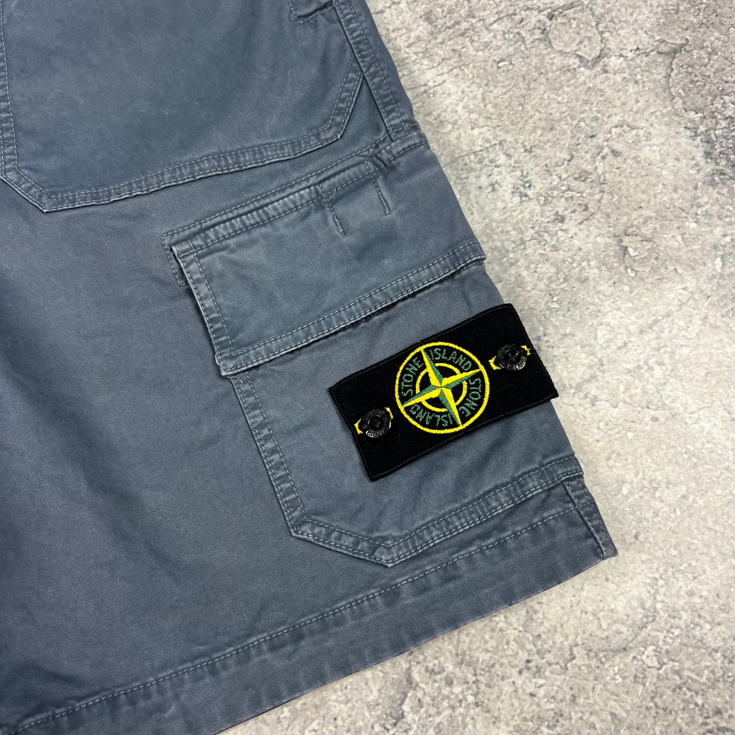 Stone Island Blue Comfort Cargo Shorts W30”
