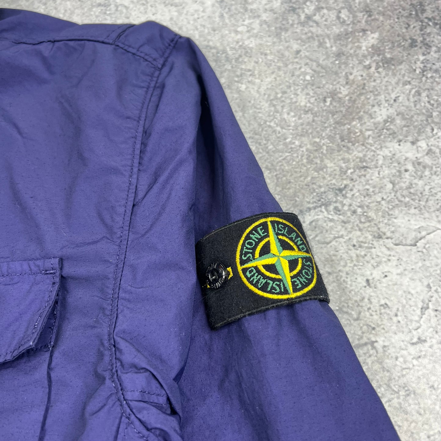 Stone Island Navy Naslan Light Watro Field Jacket XL 23.75”