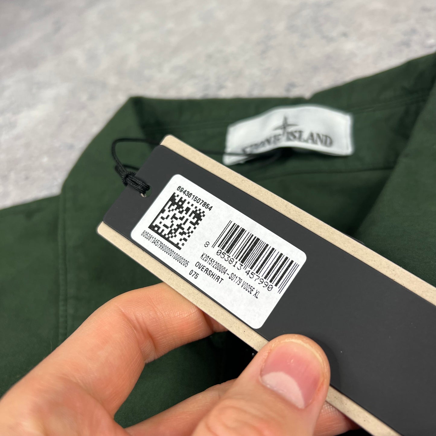 Stone Island Canvas Weave Cotton Green Overshirt XL 24.5” BNWT