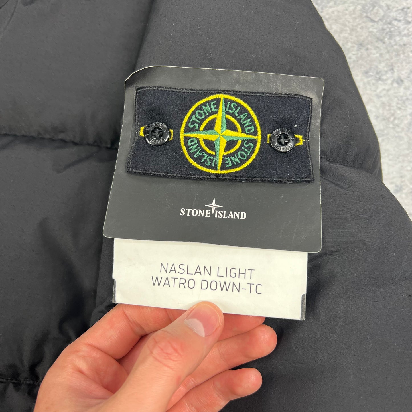 Stone Island Black Naslan Light Watro Down Jacket XXL 27”