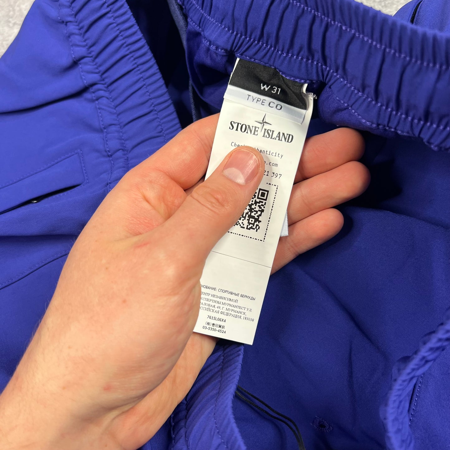 Stone Island Marina Blue Cargo Shorts W30-32” BNWT