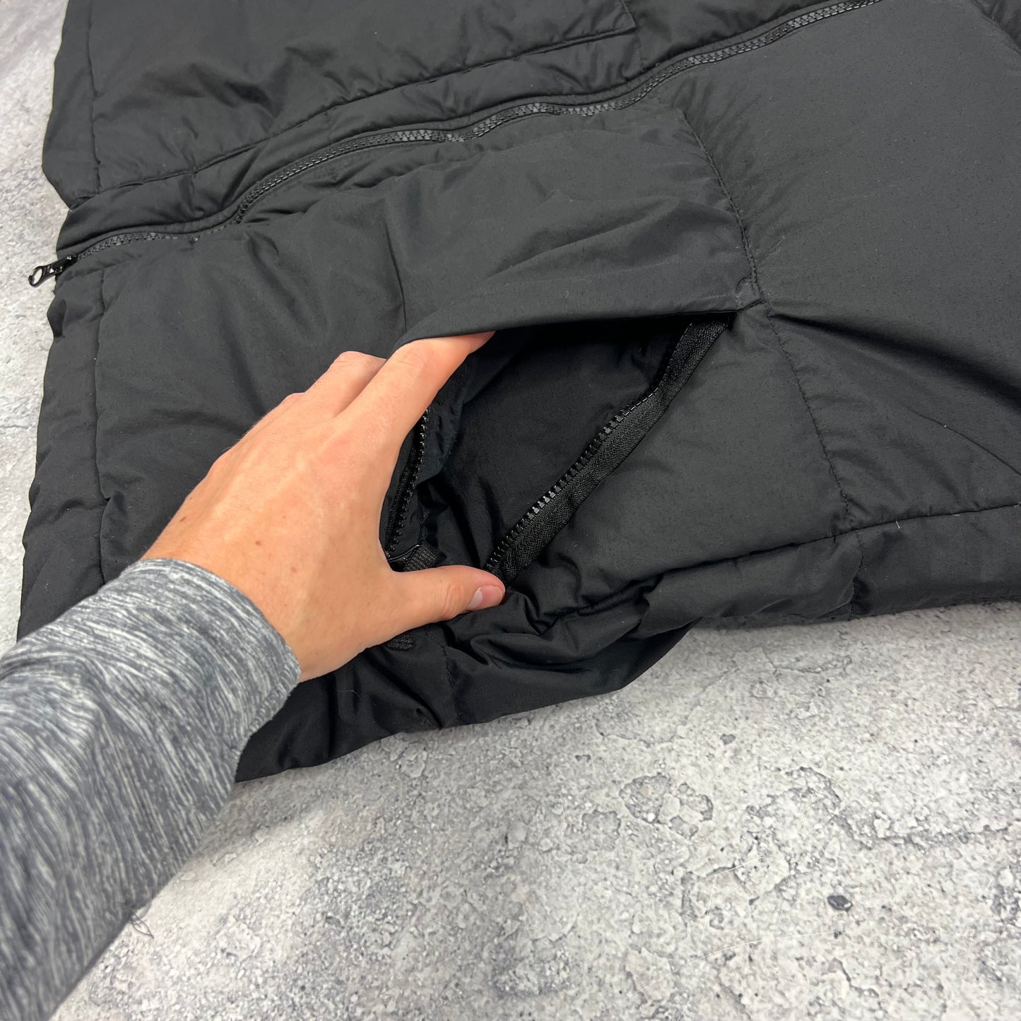 Stone Island Black Naslan Light Watro Down Jacket XXL 27”