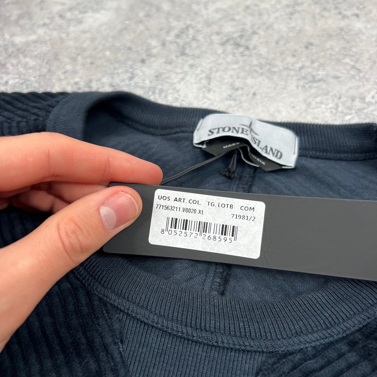 Stone Island Navy Corduroy Pullover XL 26” BNWT