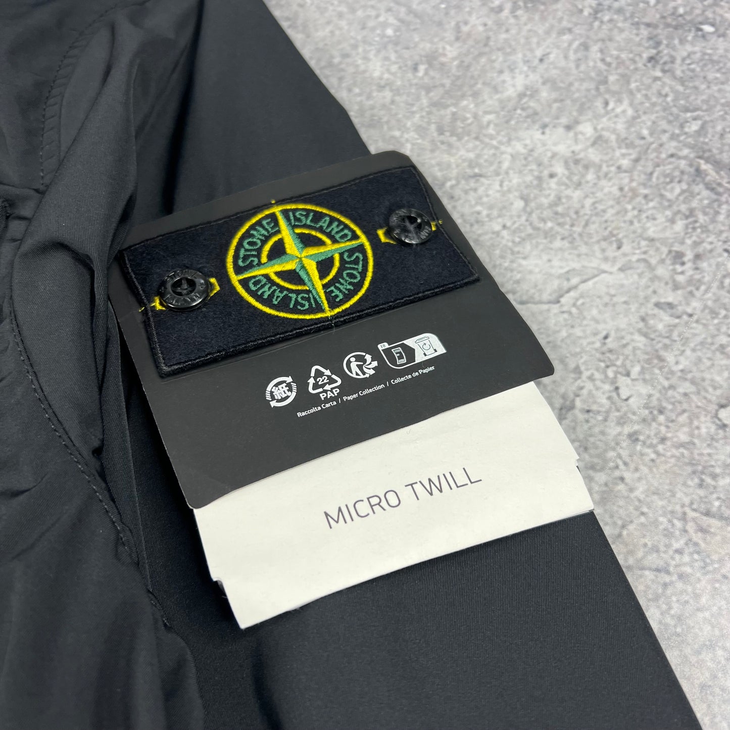 Stone Island Black Micro Twill Field Jacket Large 23” BNWT