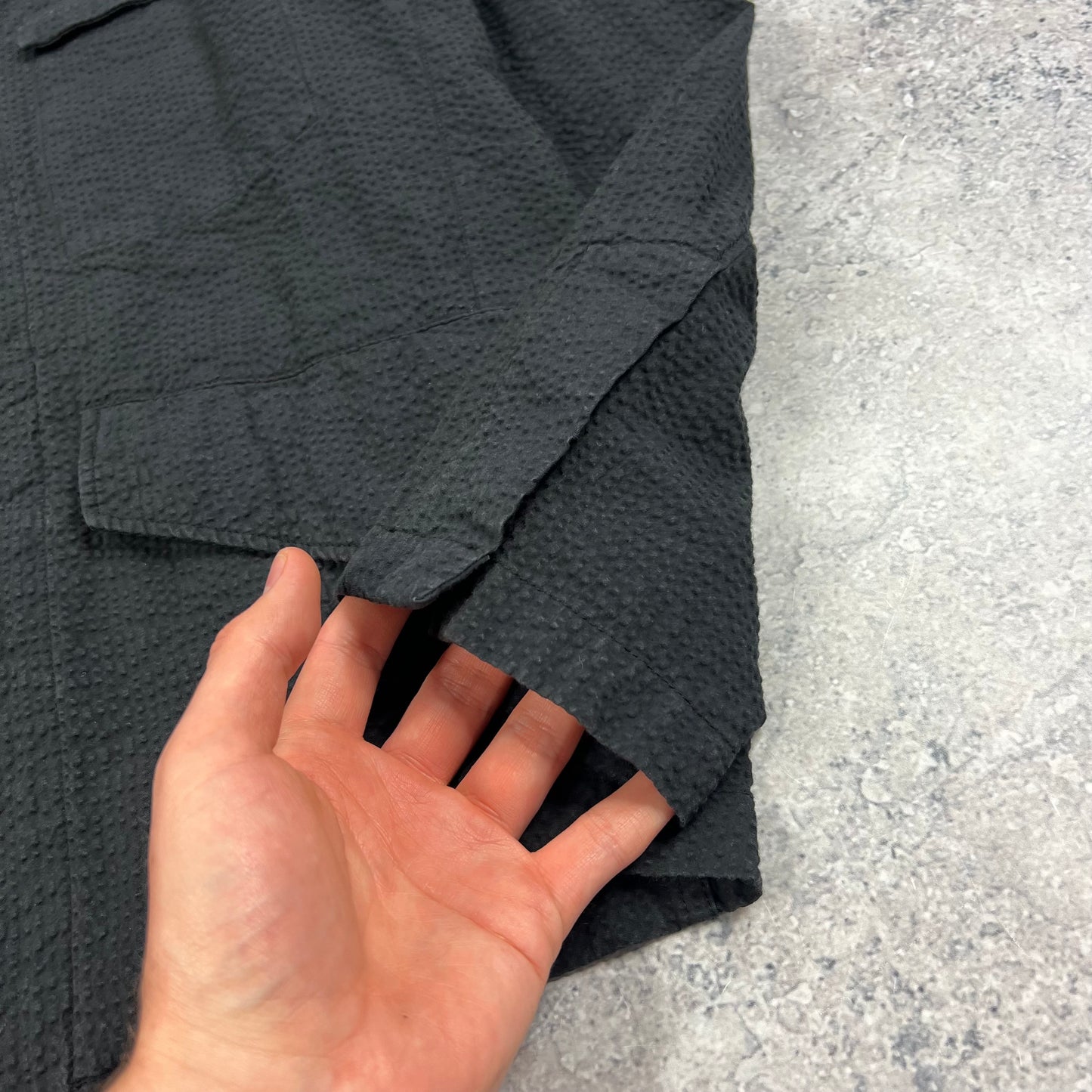 Stone Island Black Seersucker Suit Medium 32”