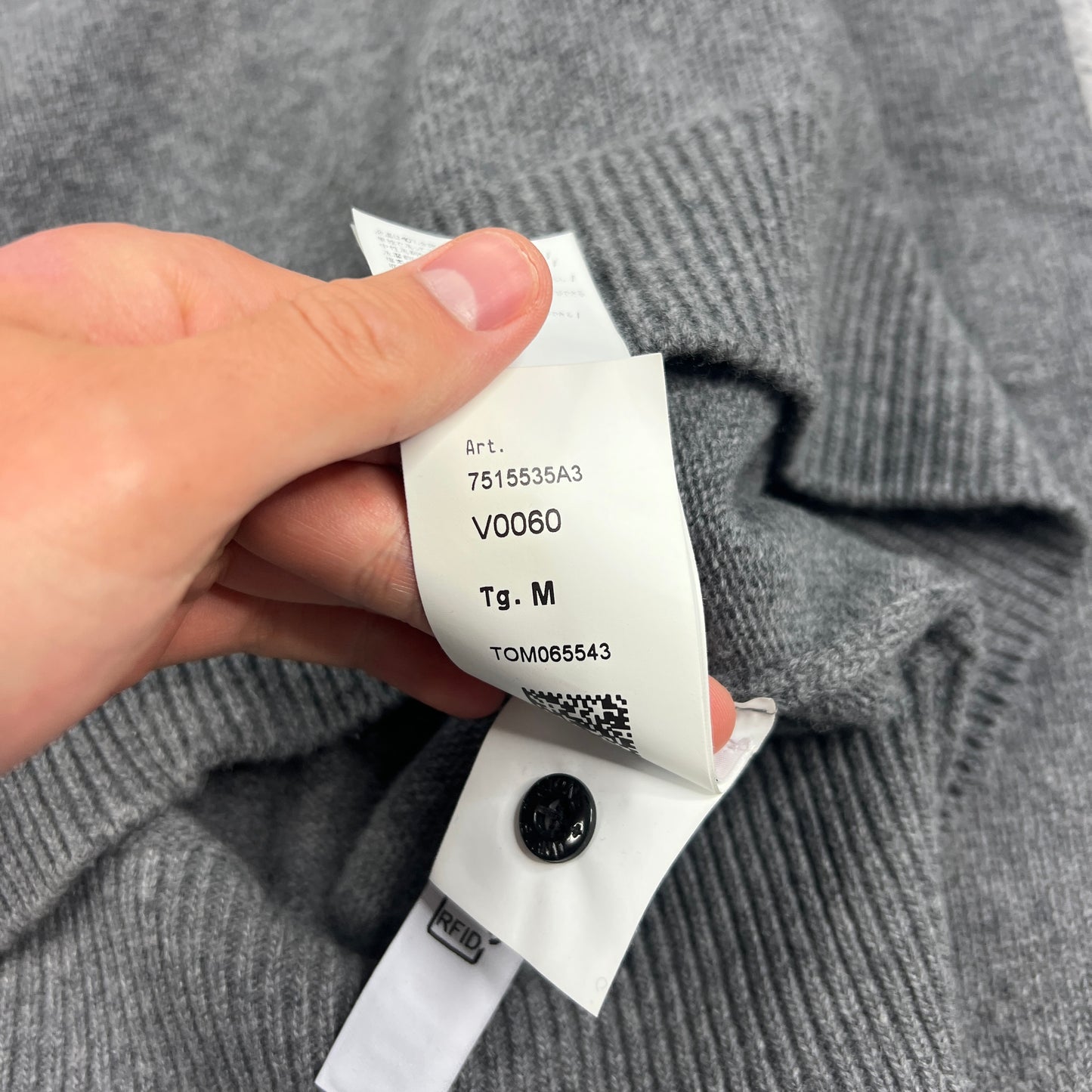 Stone Island Grey Wool Knit Jumper Medium 20.5”