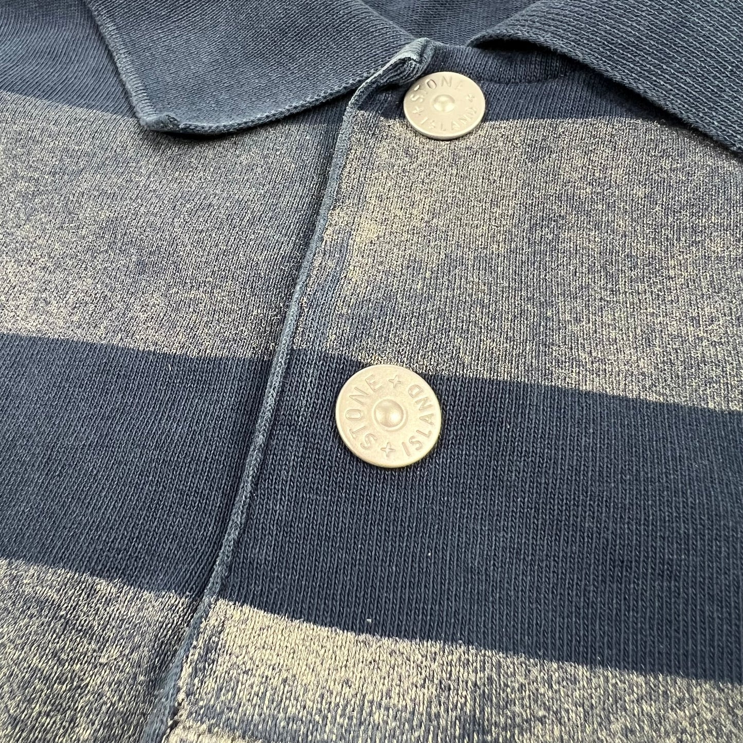 Stone Island Marina Navy/Grey Polo Shirt Medium 23.25”