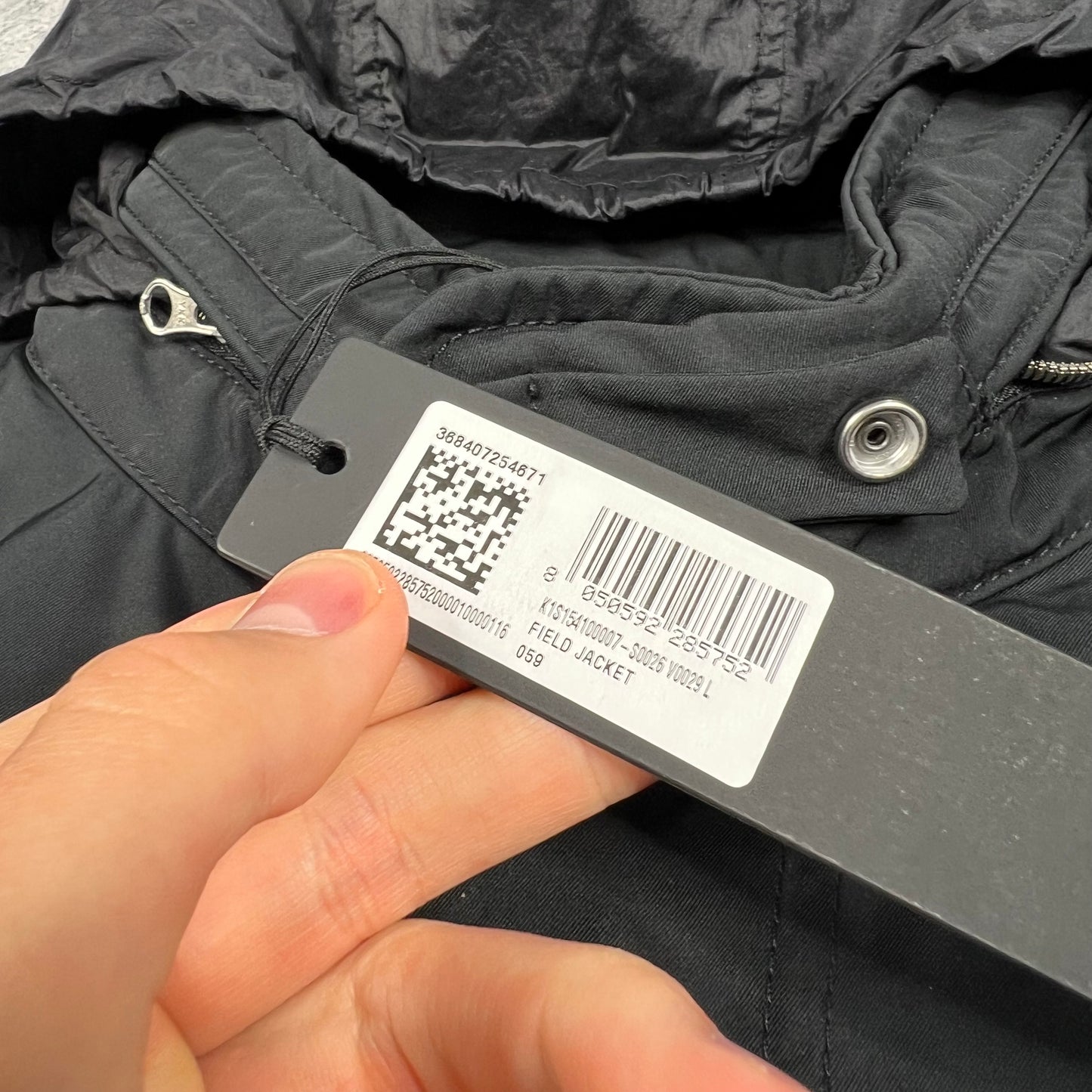 Stone Island Black Micro Twill Field Jacket Large 23” BNWT
