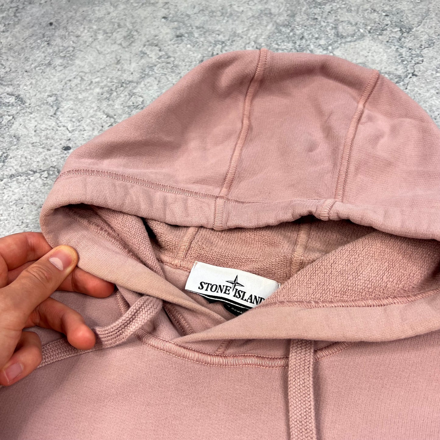 Stone Island Pink Hoodie Small 20.5”