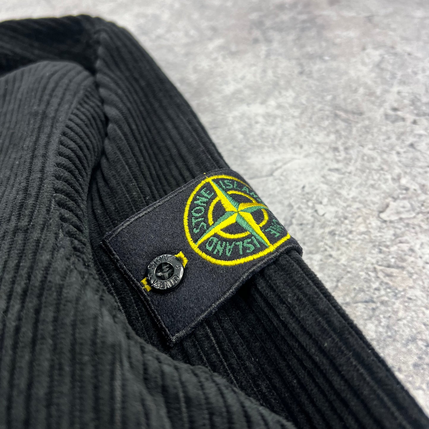 Stone Island Black Corduroy Shirt XXL 25.5”
