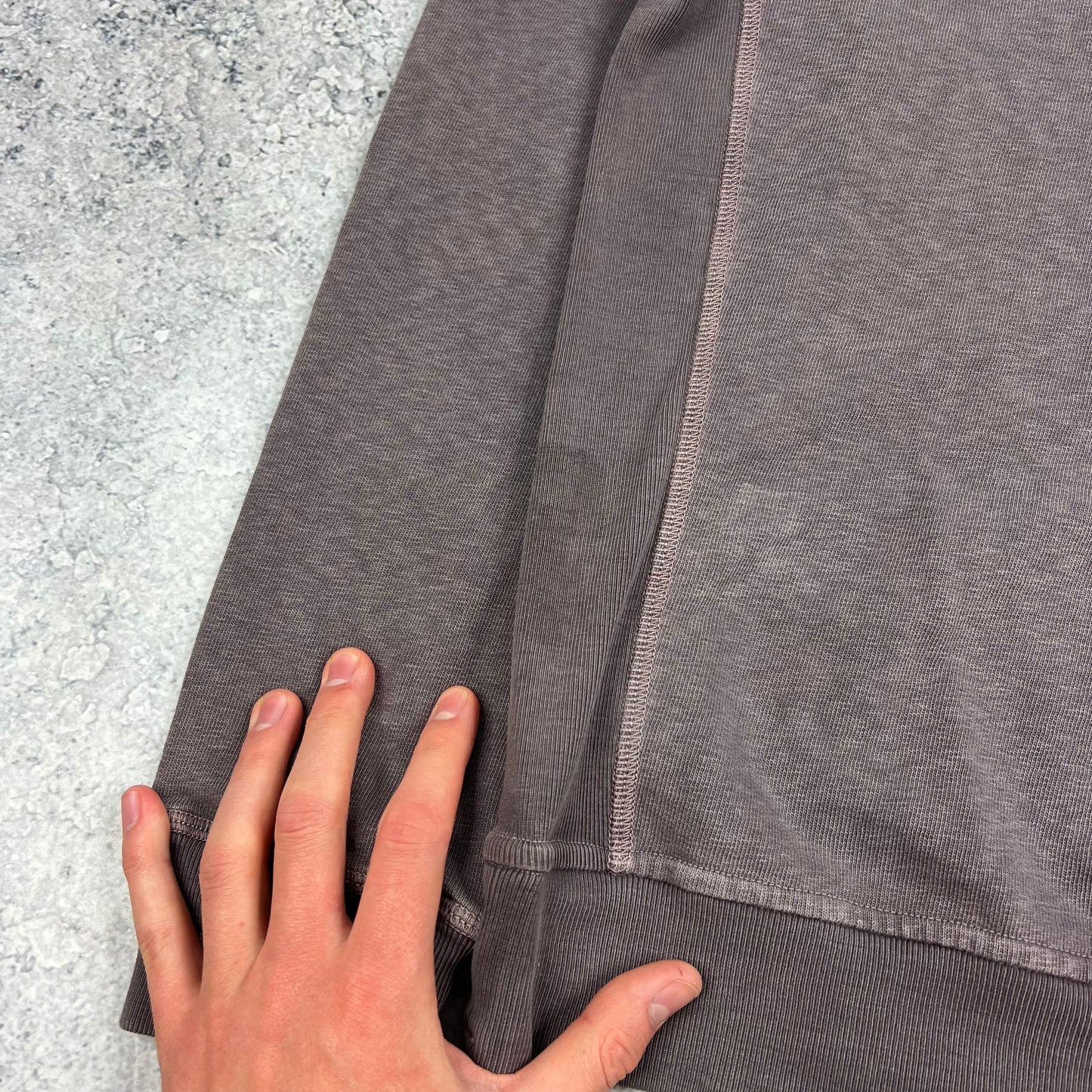 Stone Island Plum Garment Dyed Sweatshirt Large 23”