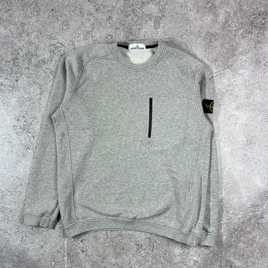 Stone Island Grey Sweatshirt Large 22.75”
