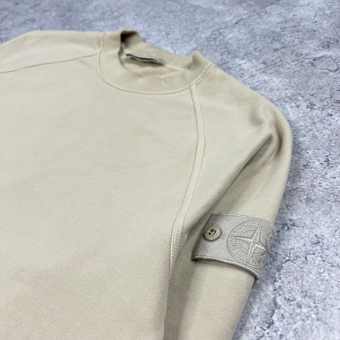 Stone Island Ghost Beige Sweatshirt Small 21.5”