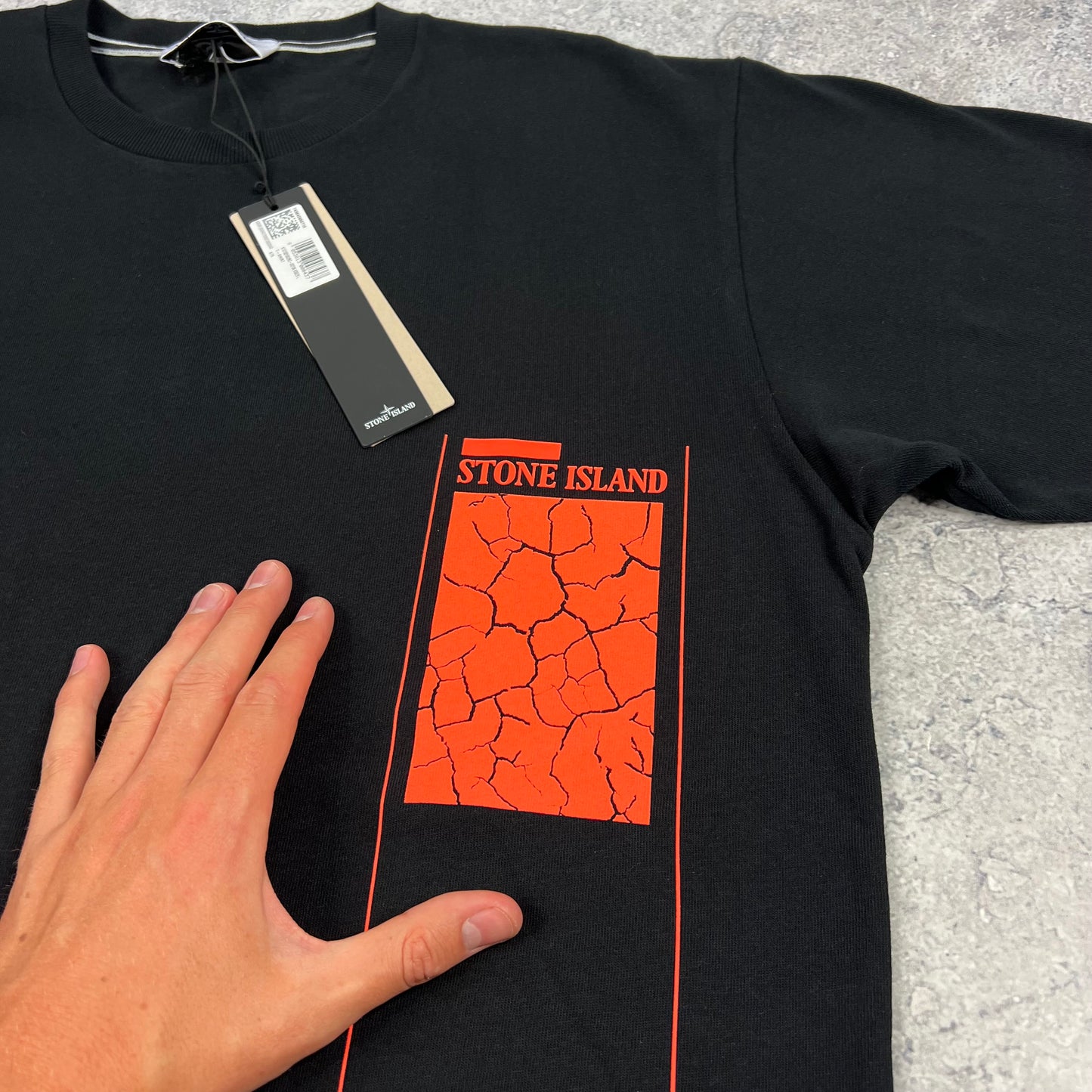 Stone Island Black ‘Spine Book’ Print T-Shirt BNWT