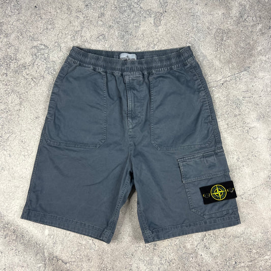 Stone Island Blue Comfort Cargo Shorts W30”