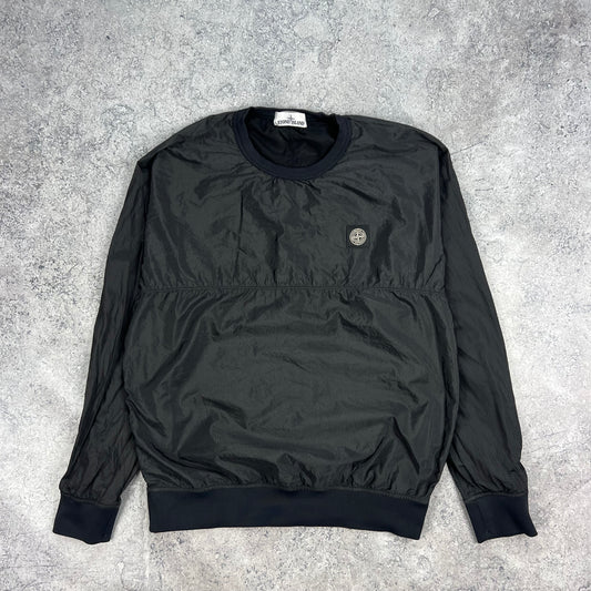 Stone Island Black Nylon Metal Pullover Medium 23”