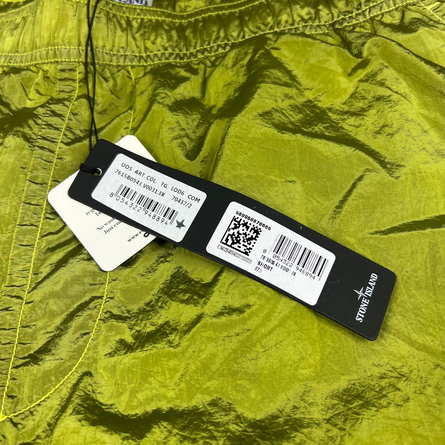 Stone Island Lime Nylon Metal Swimshorts 3XL 36-38” BNWT