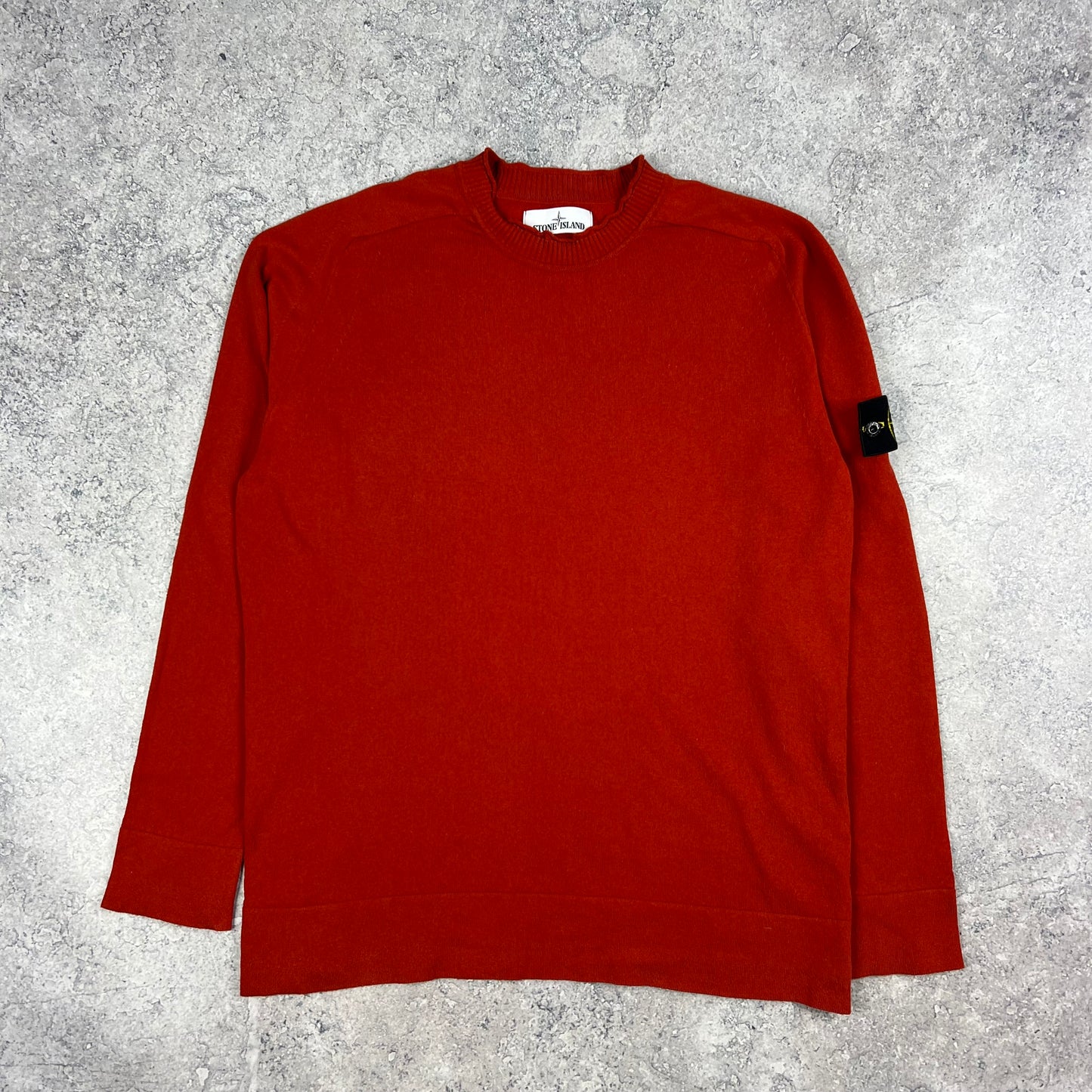 Stone Island Red Knit Sweatshirt Large 22”