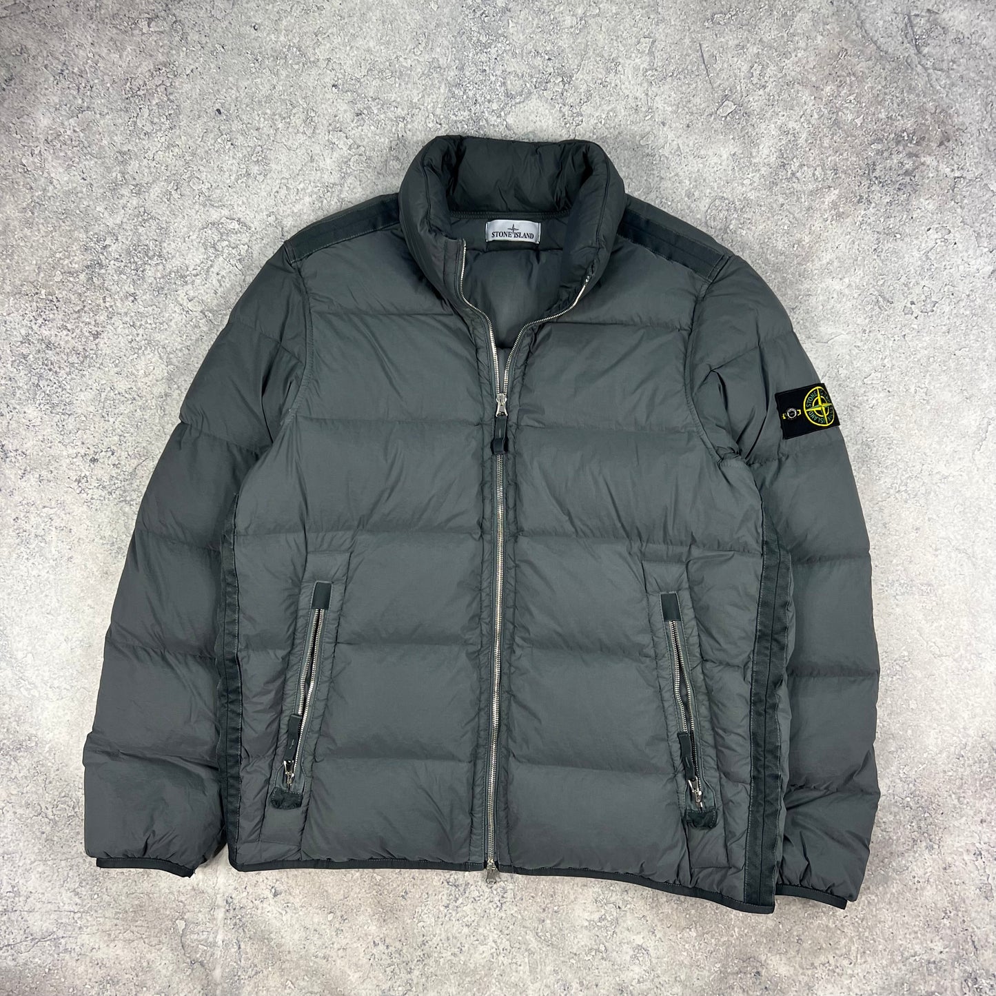 Stone Island Grey Seamless Tunnel Down Jacket Large 24.5”