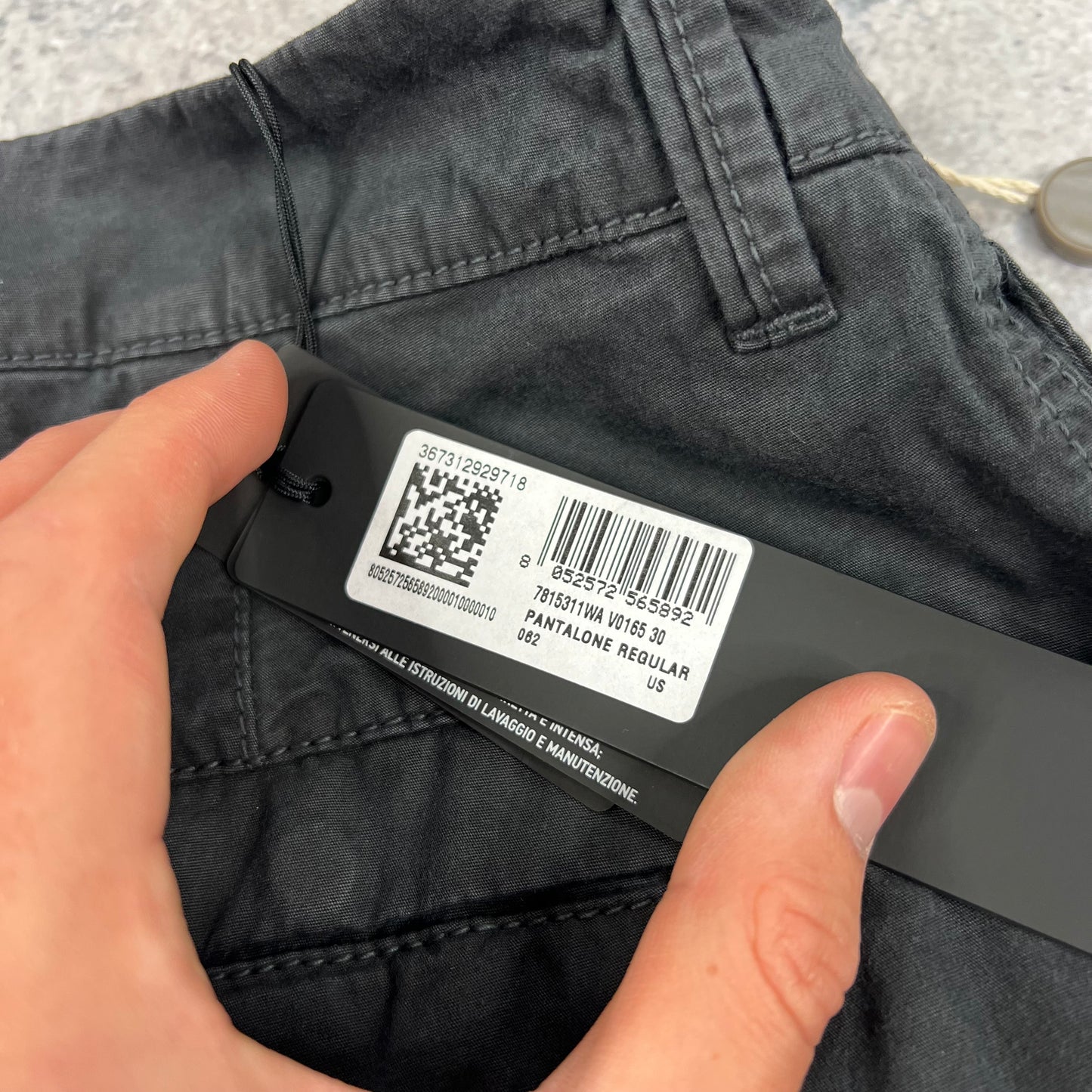 Stone Island Grey Patch Cargo Trousers W30” BNWT