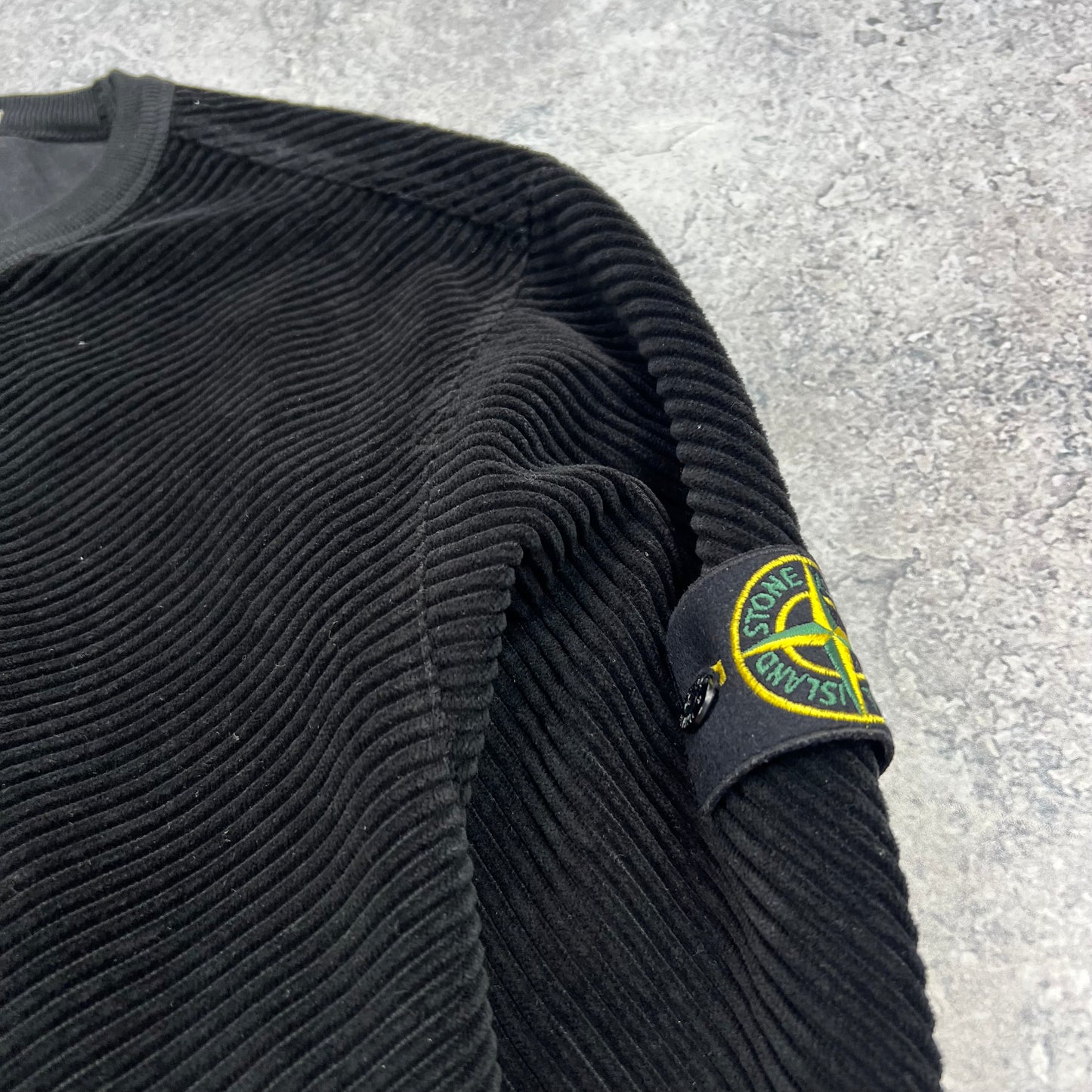 Stone Island Black Corduroy Pullover Large 25”