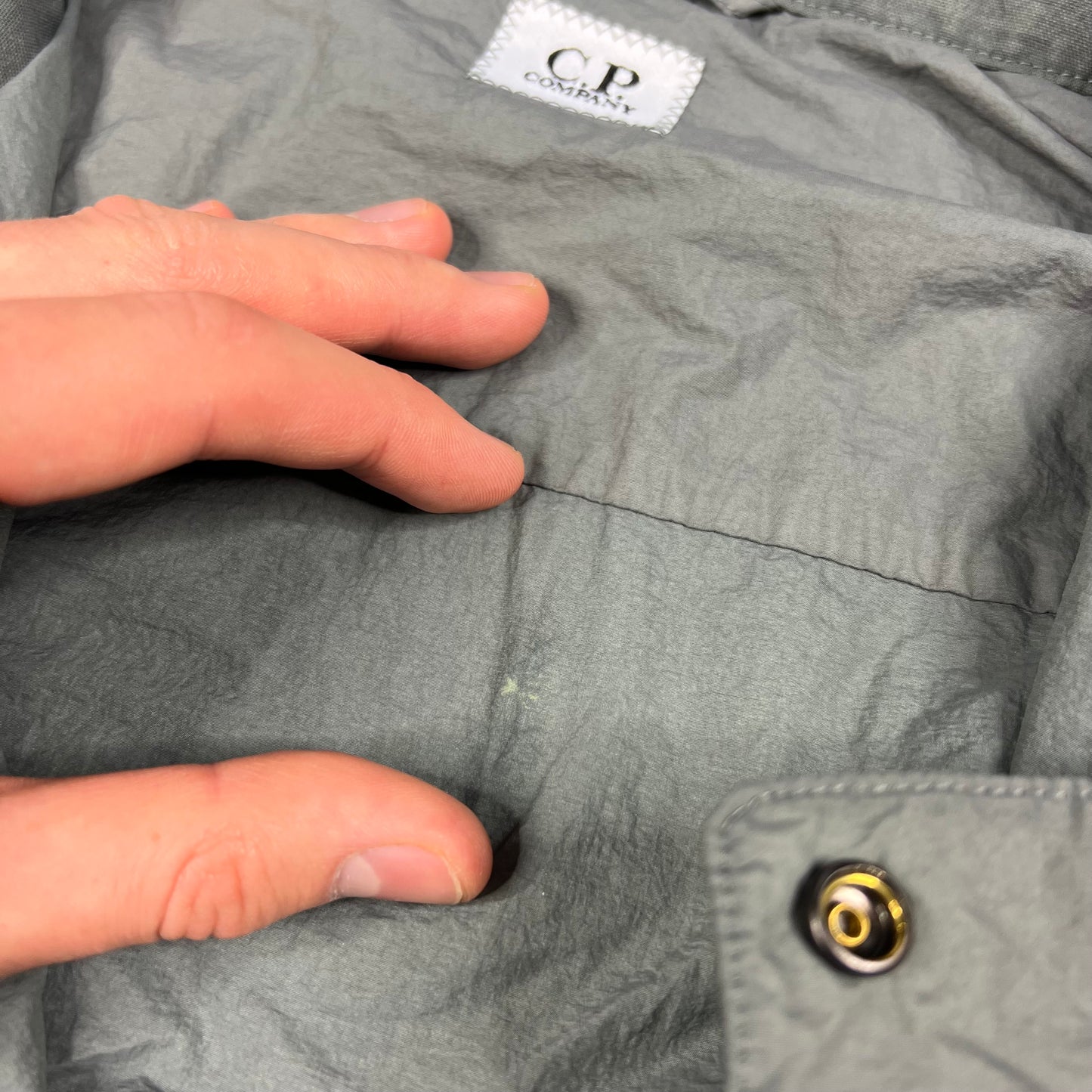 CP Company Grey Nylon Quarter Zip Medium 23”