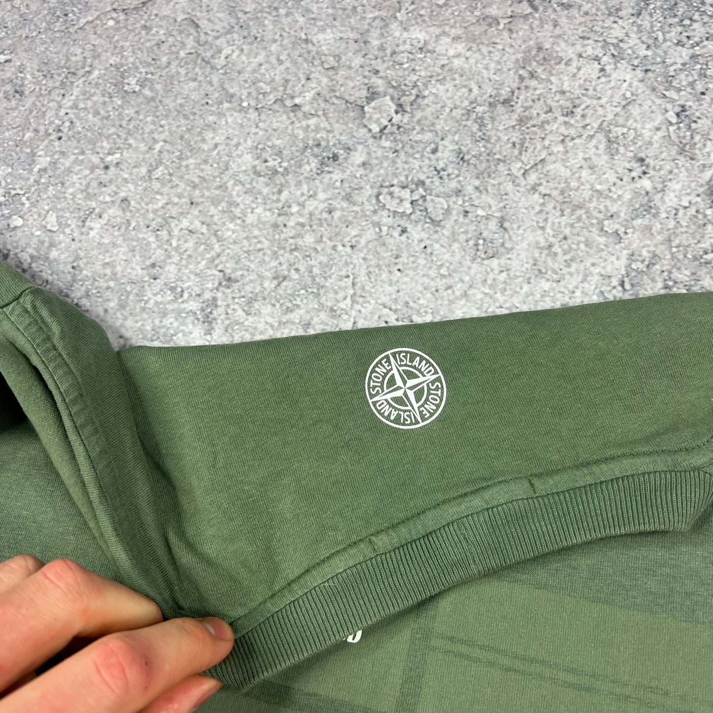 Stone Island Khaki Mosaic T-Shirt Small 19.5”
