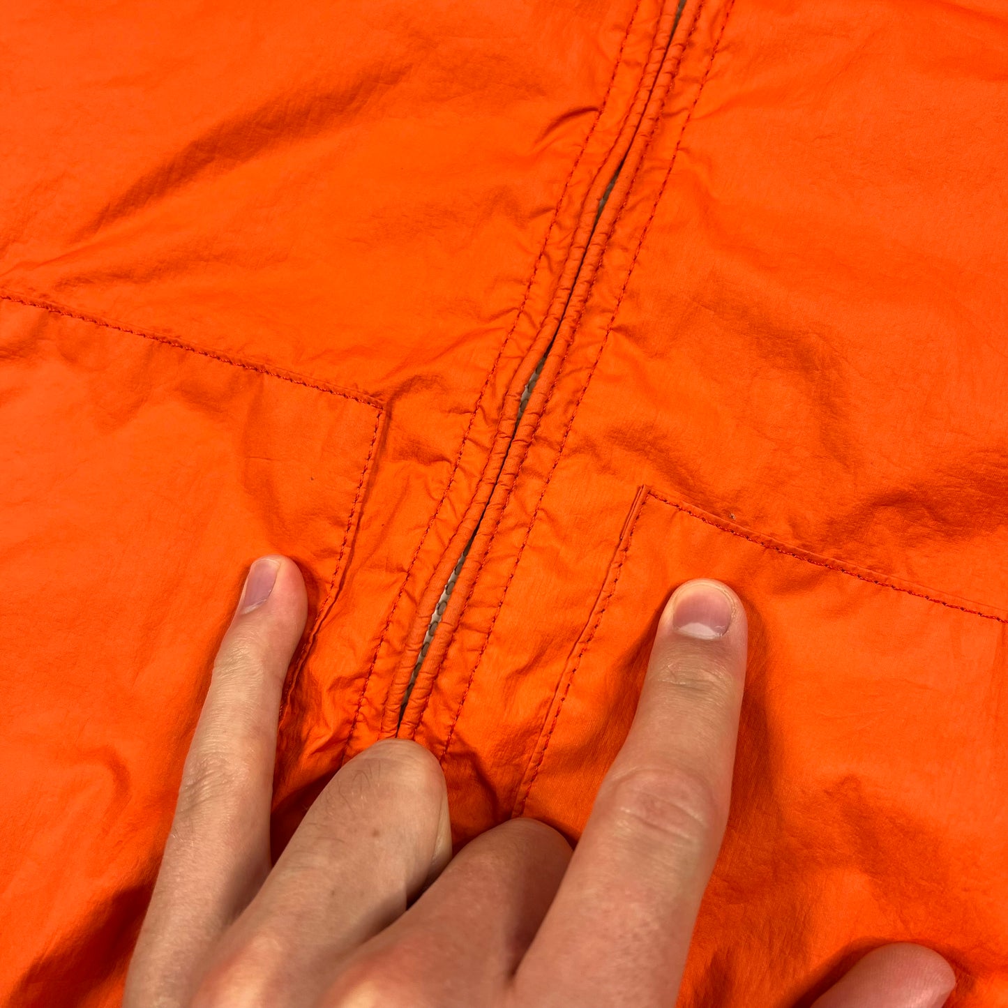Stone Island Orange Membrana Jacket Large 23”
