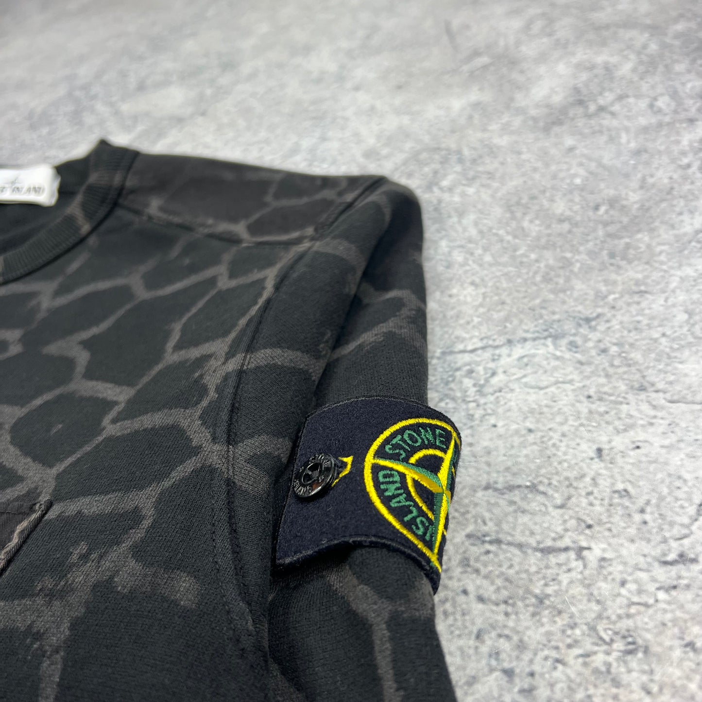 Stone Island Tortoise Shell Camo Sweatshirt Large 22.5”