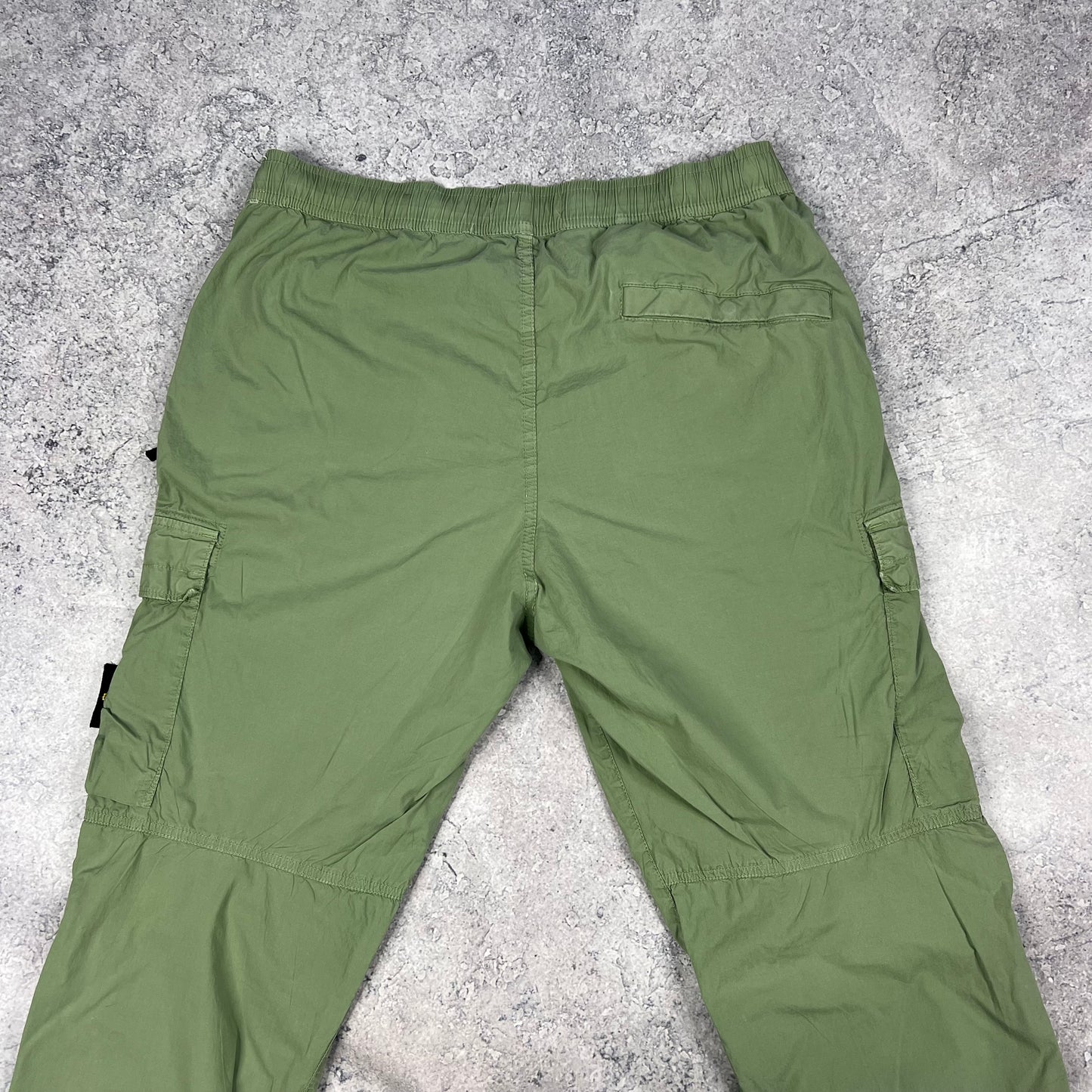 Stone Island Green Cuffed Cargo Trousers W32”