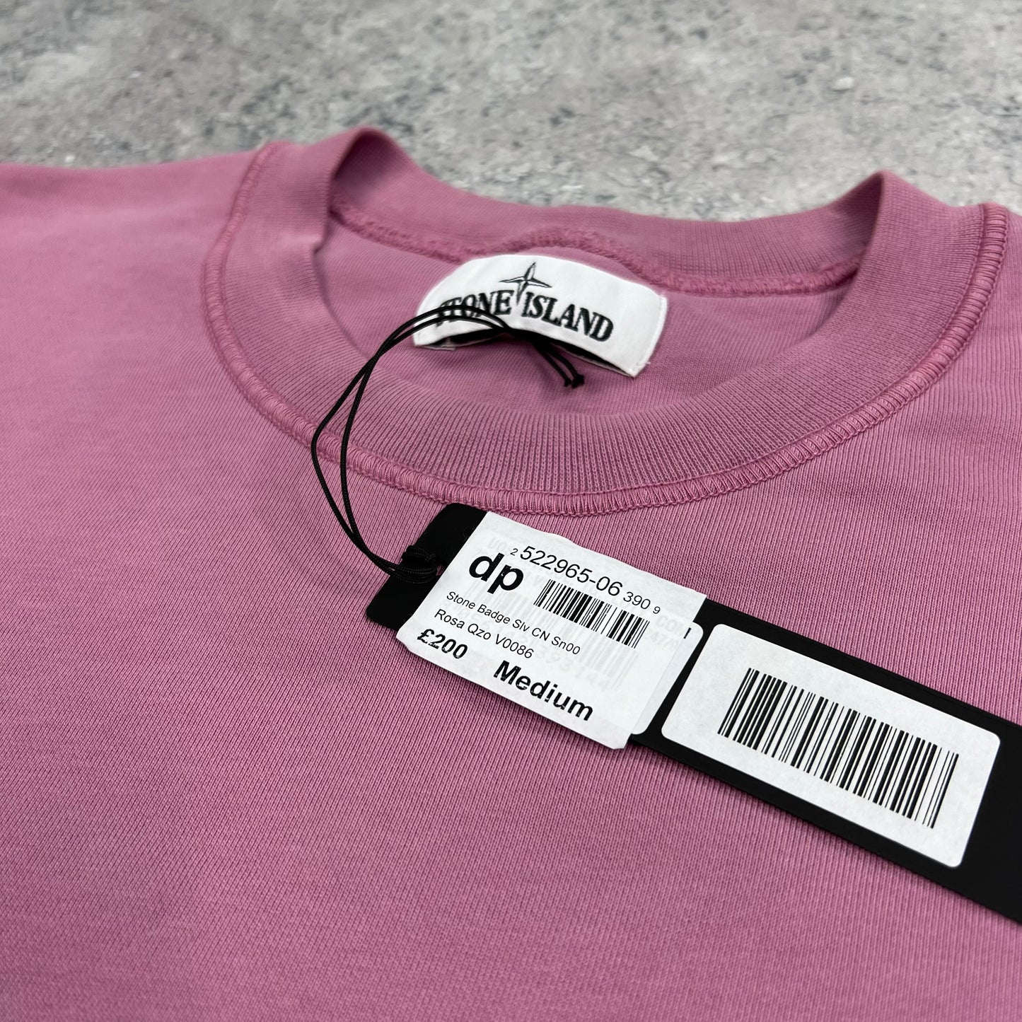 Stone Island Pink Sweatshirt Medium 22” BNWT