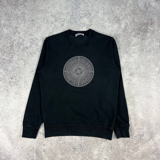 Stone Island Black Logo Sweatshirt Small 21”
