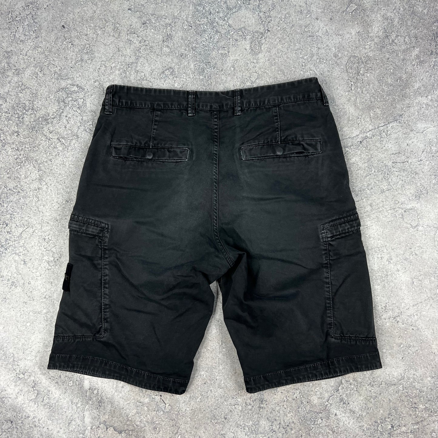 Stone Island Black Cargo Shorts W31”