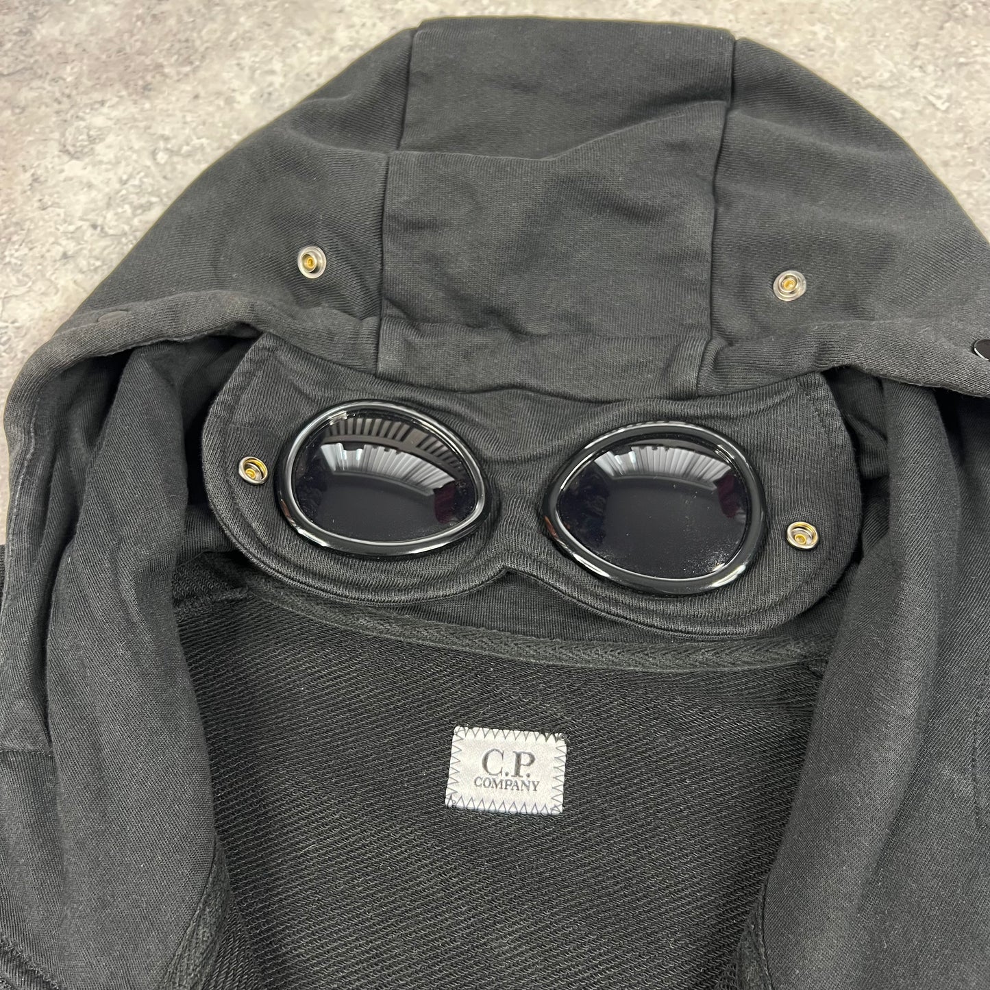 CP Company Black Goggle Hoodie 3XL 26.5”