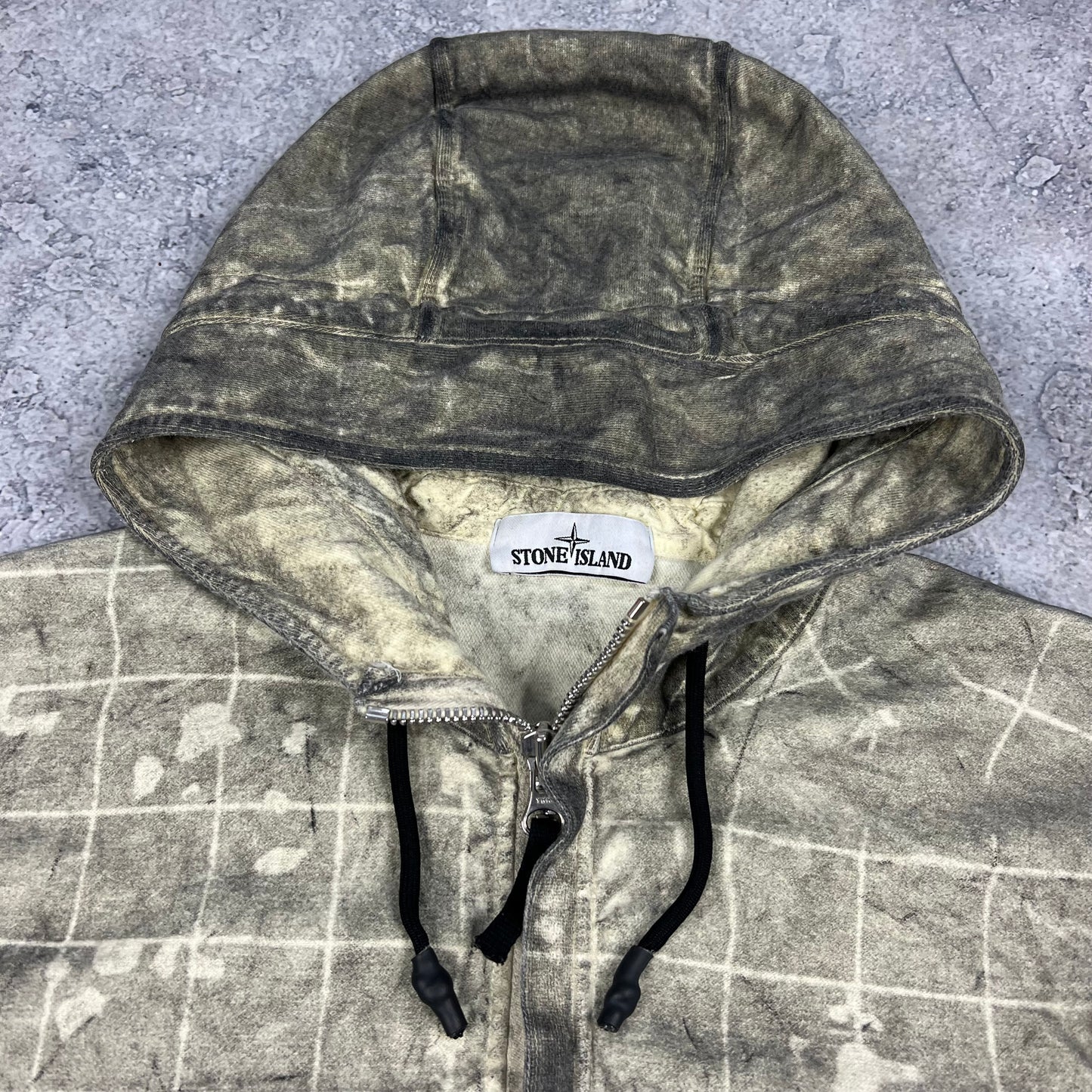 Stone Island Dust Ghillie HZ Hoodie Small 21.25”