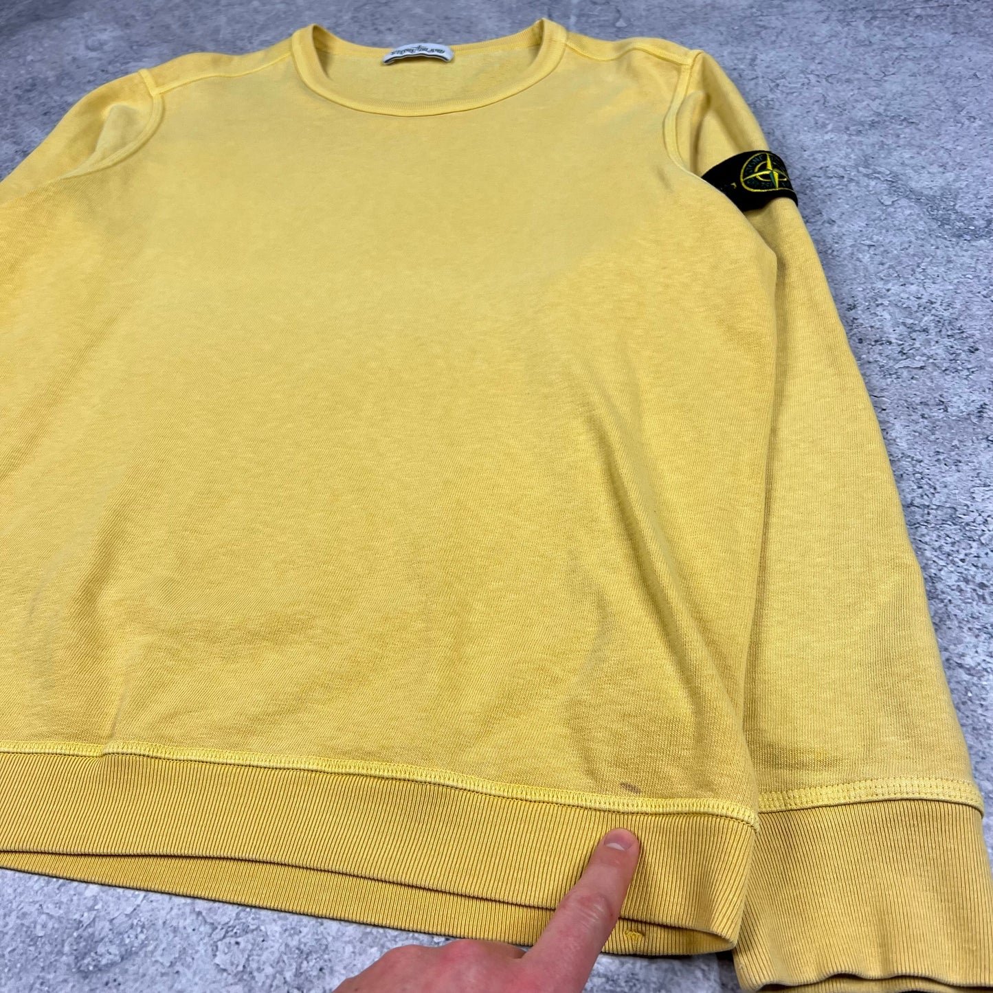 Stone Island Yellow Sweatshirt XL 23.5”