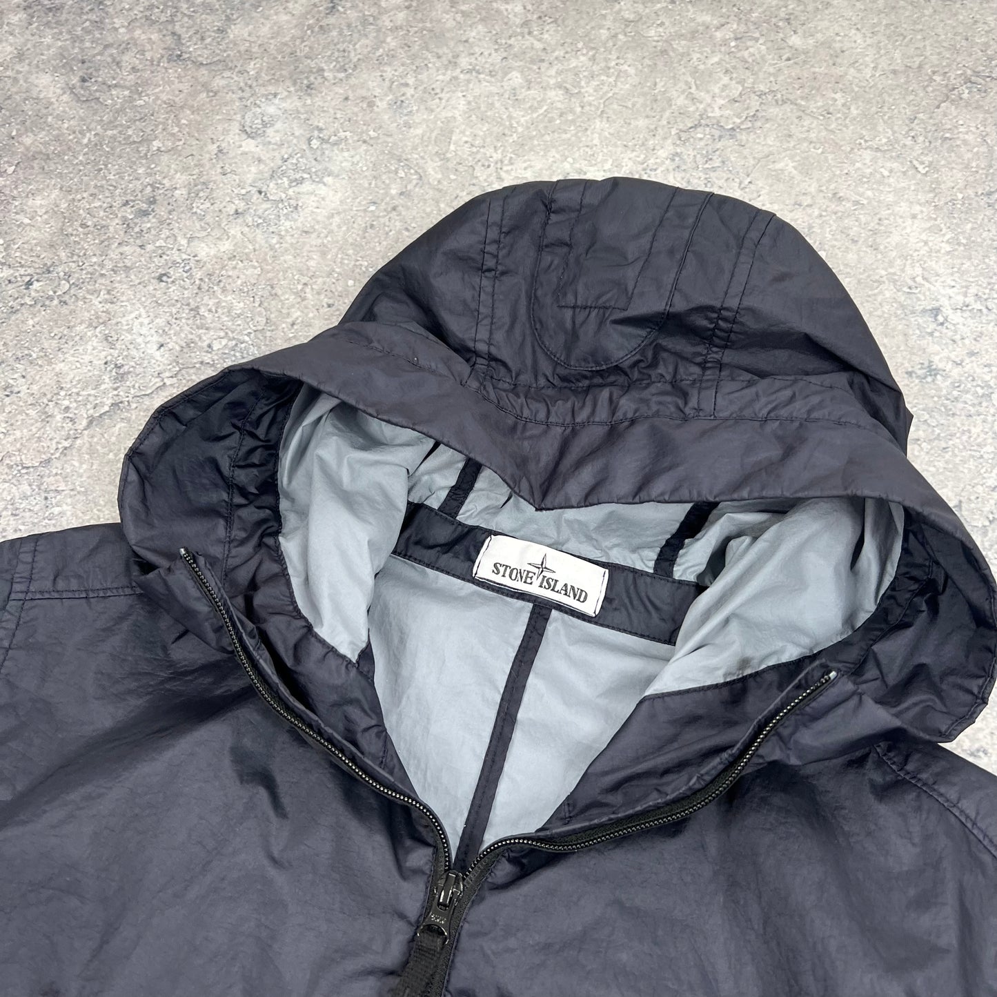 Stone Island Navy Membrana Jacket Small 21”