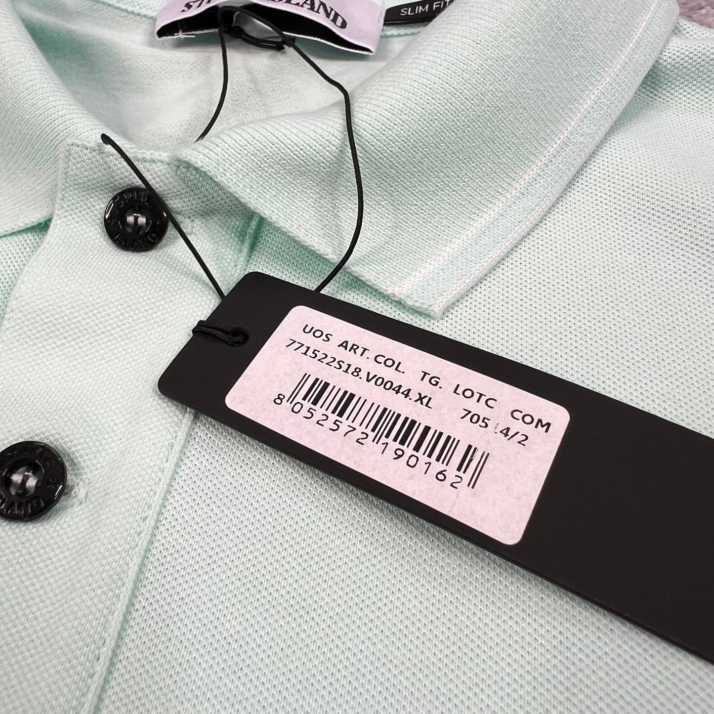 Stone Island Light Blue Polo Shirt XL Slim Fit 22” BNWT