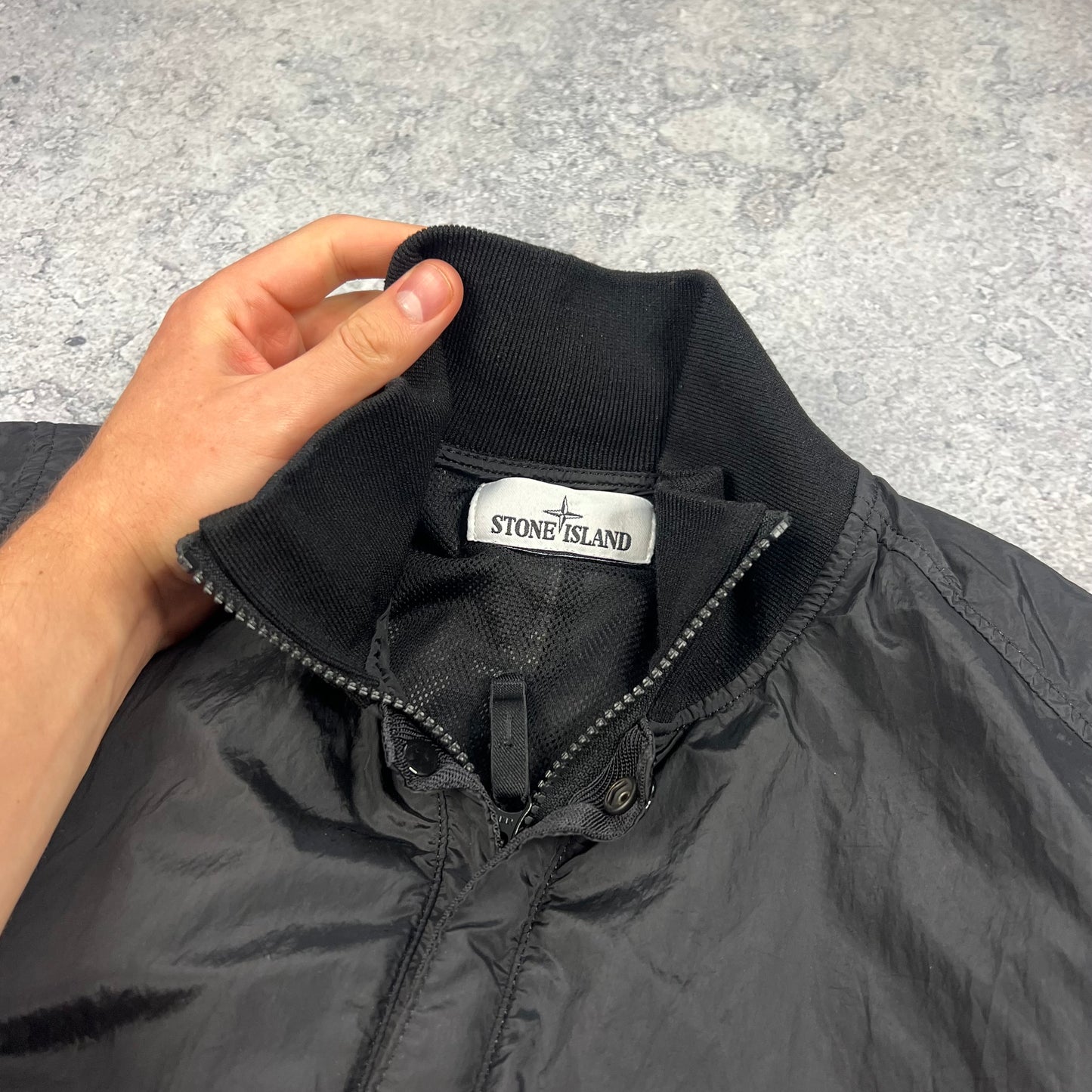 Stone Island Black Nylon Metal Watro Jacket Medium 21”