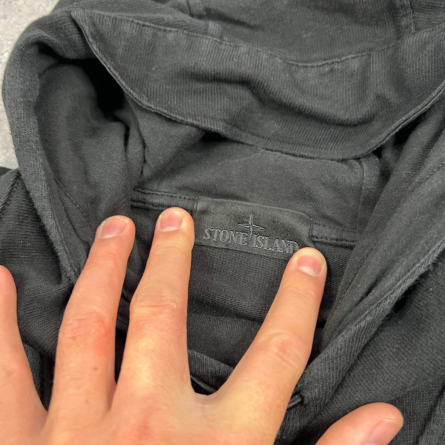 Stone Island Black Ghost Hoodie Small 21.5”