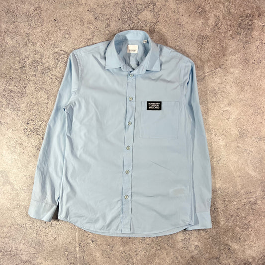 Burberry Light Blue Shirt Small 20”